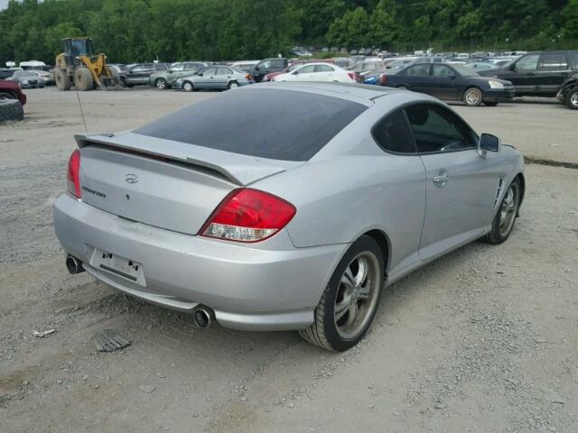 KMHHM65D86U210574 - 2006 HYUNDAI TIBURON GS SILVER photo 4