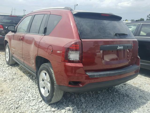 1C4NJCBA6ED882687 - 2014 JEEP COMPASS SP RED photo 3