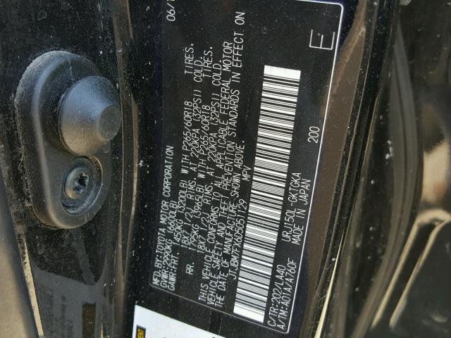 JTJBM7FX6D5051129 - 2013 LEXUS GX BASE BLACK photo 10