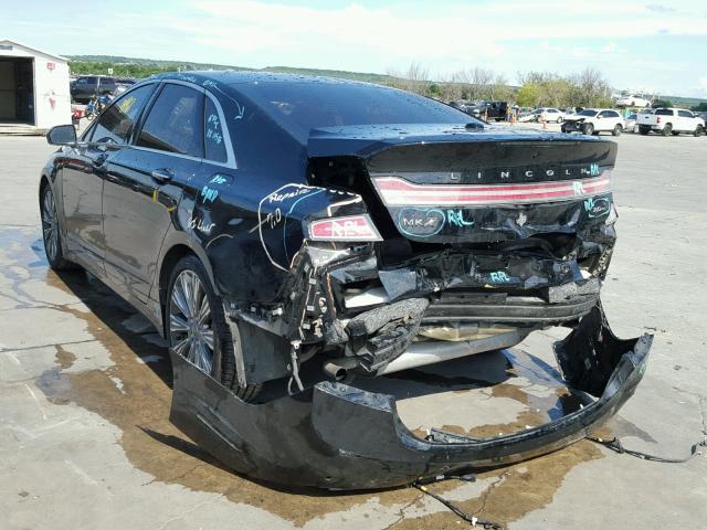 3LN6L2M9XGR600049 - 2016 LINCOLN MKZ BLACK BLACK photo 3