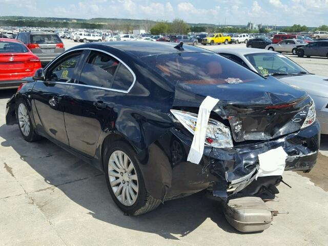 2G4GN5ECXB9182634 - 2011 BUICK REGAL BLACK photo 3