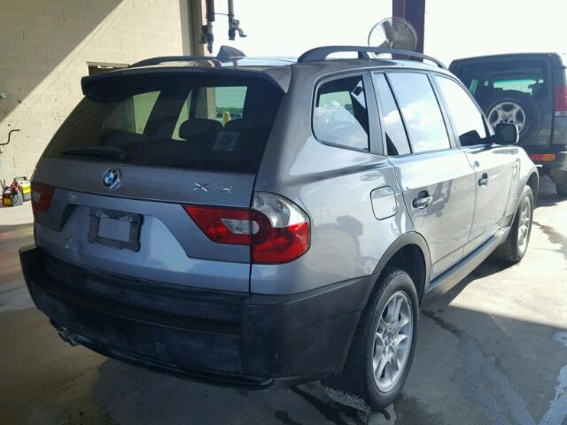 WBXPA73474WB28991 - 2004 BMW X3 2.5I SILVER photo 4