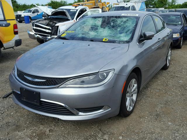 1C3CCCAB2GN153616 - 2016 CHRYSLER 200 LIMITE GRAY photo 2