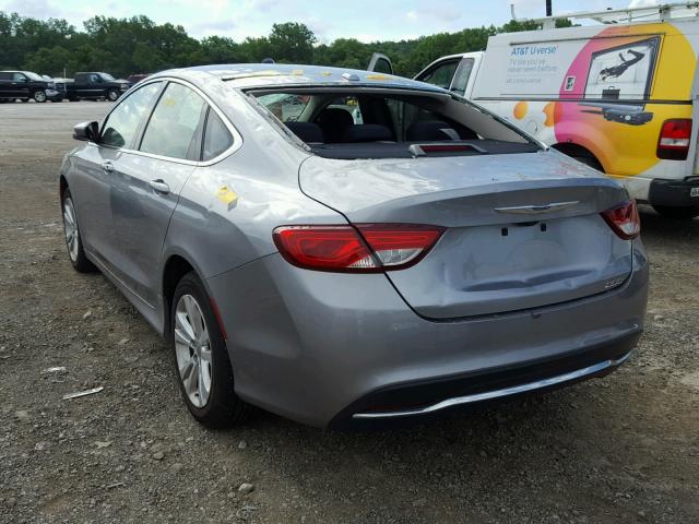 1C3CCCAB2GN153616 - 2016 CHRYSLER 200 LIMITE GRAY photo 3