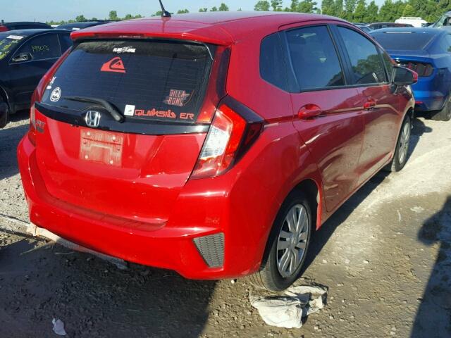 JHMGK5H51GX024572 - 2016 HONDA FIT LX RED photo 4