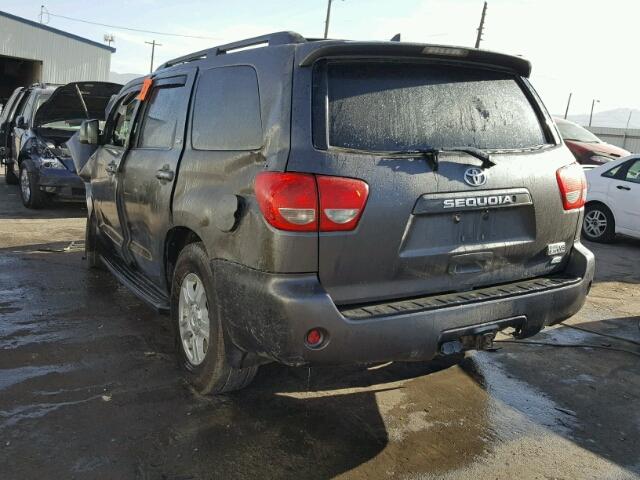 5TDBW5G13DS092095 - 2013 TOYOTA SEQUOIA GRAY photo 3