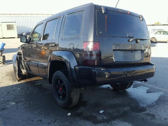 1C4PJLAK3CW194103 - 2012 JEEP LIBERTY SP BLACK photo 3