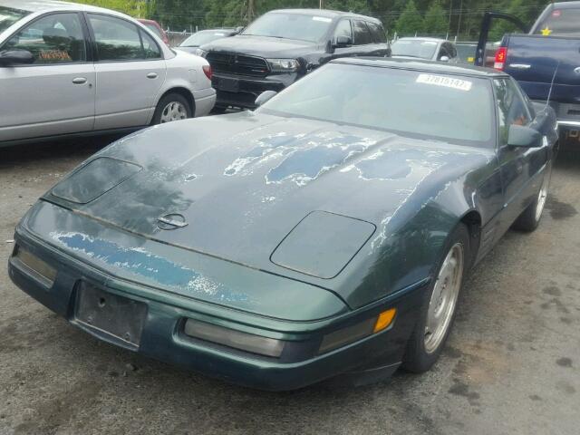 1G1YY22PXR5102075 - 1994 CHEVROLET CORVETTE GREEN photo 2