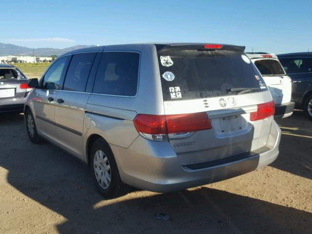 5FNRL38238B109815 - 2008 HONDA ODYSSEY LX SILVER photo 3