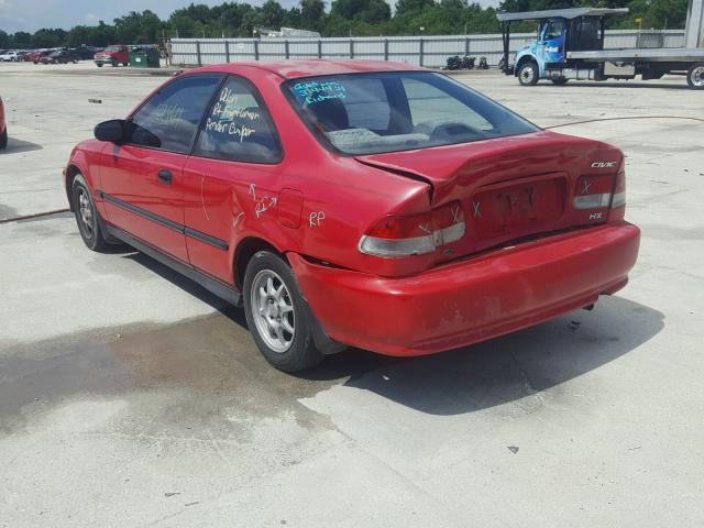 1HGEJ7124YL053422 - 2000 HONDA CIVIC HX RED photo 3