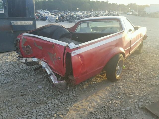 7A48S182369 - 1977 FORD RANCHERO RED photo 4