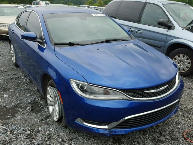 1C3CCCAB5FN636788 - 2015 CHRYSLER 200 LIMITE BLUE photo 1