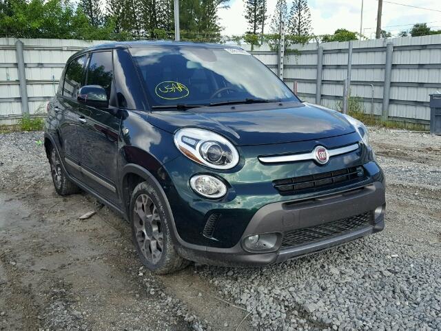 ZFBCFADH4EZ008268 - 2014 FIAT 500L TREKK GREEN photo 1