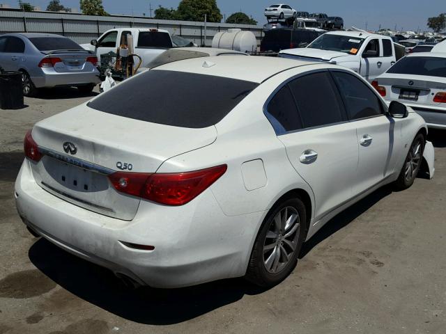 JN1BV7AP5EM692256 - 2014 INFINITI Q50 BASE WHITE photo 4