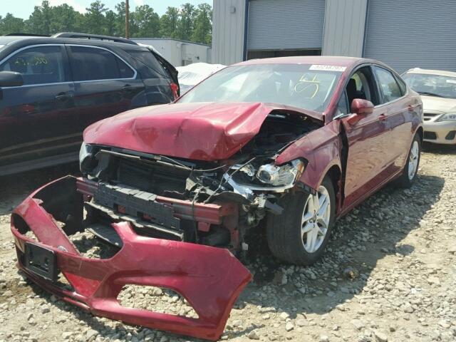 3FA6P0H78ER171647 - 2014 FORD FUSION SE RED photo 2