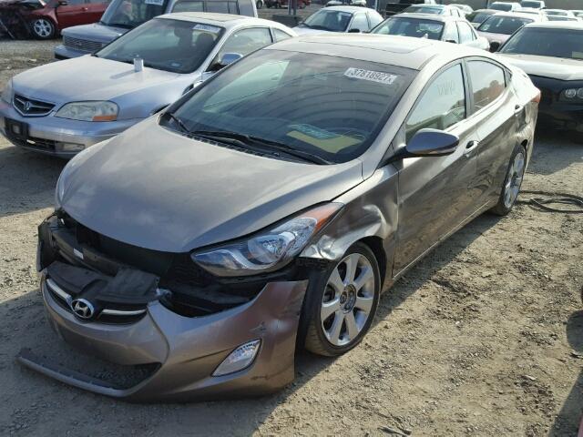 5NPDH4AE3DH342420 - 2013 HYUNDAI ELANTRA GRAY photo 2