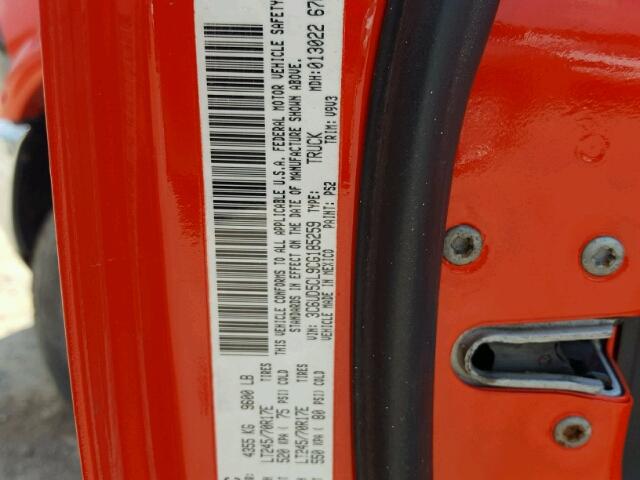 3C6UD5CL9CG185259 - 2012 DODGE RAM 2500 S RED photo 10