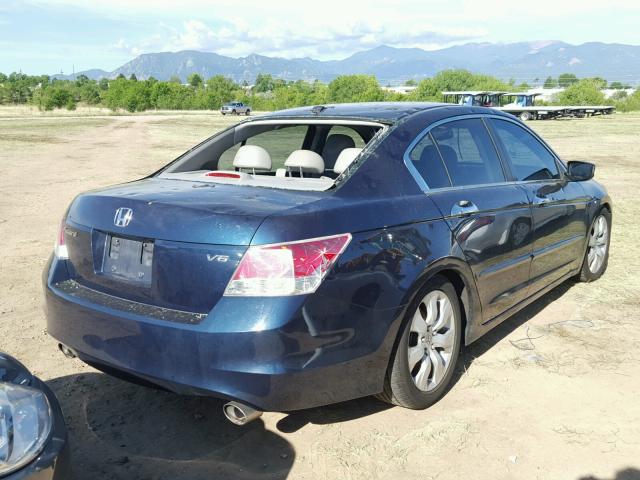 5KBCP3F81AB005204 - 2010 HONDA ACCORD EXL BLUE photo 4