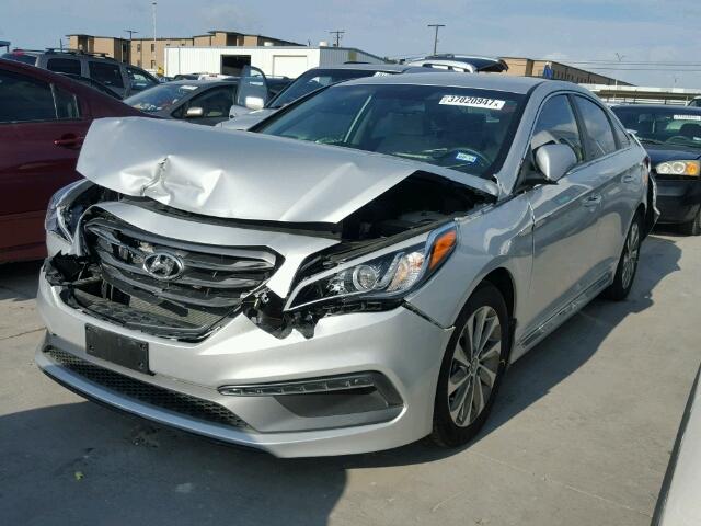 5NPE34AF6HH522511 - 2017 HYUNDAI SONATA SPO SILVER photo 2