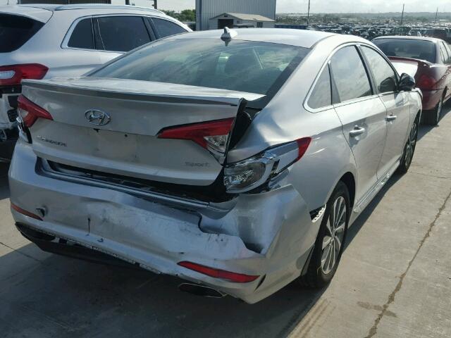 5NPE34AF6HH522511 - 2017 HYUNDAI SONATA SPO SILVER photo 4