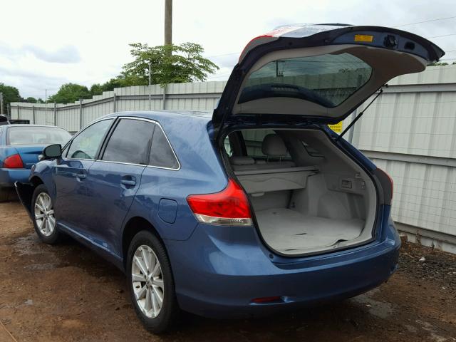 4T3ZA3BBXAU028289 - 2010 TOYOTA VENZA BASE BLUE photo 3