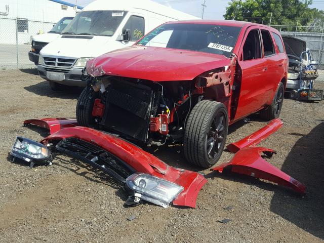 1C4RDHDG6HC774555 - 2017 DODGE DURANGO GT RED photo 2