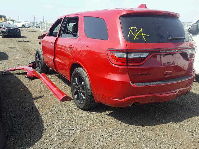 1C4RDHDG6HC774555 - 2017 DODGE DURANGO GT RED photo 3