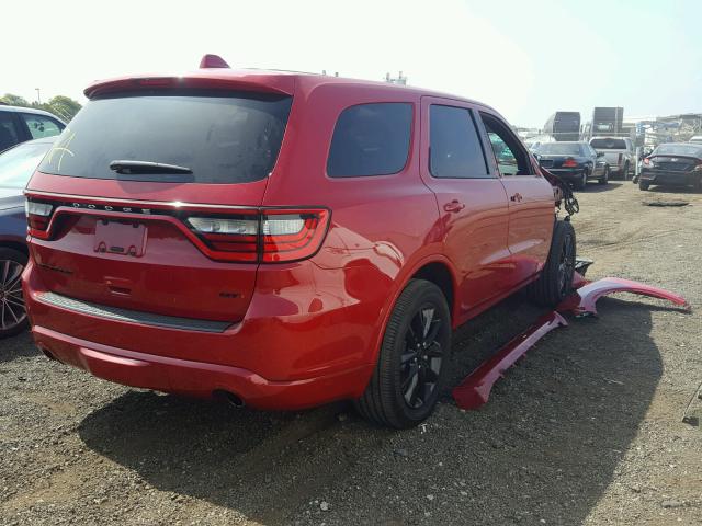 1C4RDHDG6HC774555 - 2017 DODGE DURANGO GT RED photo 4