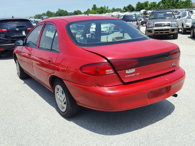 3FAFP13PX1R141783 - 2001 FORD ESCORT RED photo 3