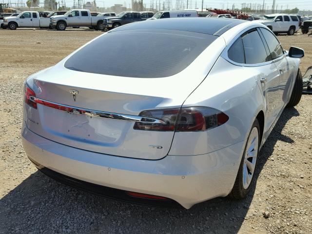 5YJSA1E29GF153378 - 2016 TESLA MODEL S Արծաթագույն լուսանկար 4