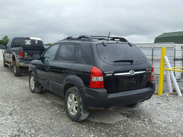 KM8JN12D47U632719 - 2007 HYUNDAI TUCSON SE BLACK photo 3