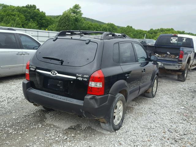 KM8JN12D47U632719 - 2007 HYUNDAI TUCSON SE BLACK photo 4