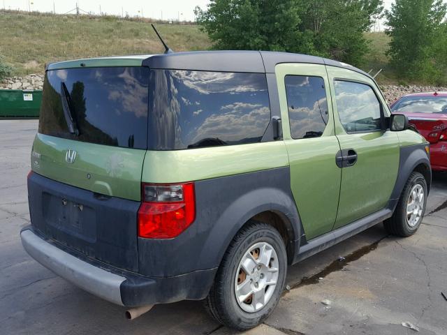 5J6YH28387L013507 - 2007 HONDA ELEMENT LX GREEN photo 4