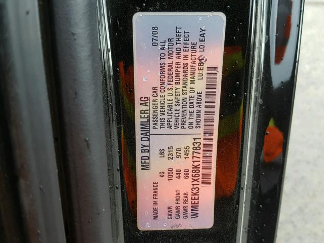 WMEEK31X68K177831 - 2008 SMART FORTWO PAS 橙色 照片 10