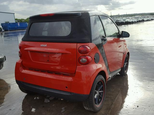 WMEEK31X68K177831 - 2008 SMART FORTWO PAS 橙色 照片 4