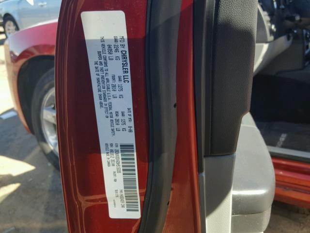 2B3KA33V69H515335 - 2009 DODGE CHARGER SX RED photo 10