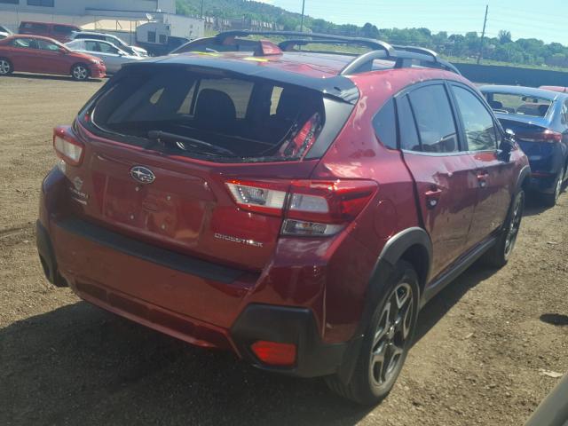 JF2GTAMC9JH224663 - 2018 SUBARU CROSSTREK BURGUNDY photo 4