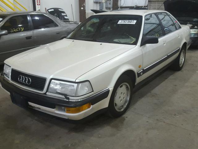 WAUKE5447LN026670 - 1990 AUDI QUATTRO WHITE photo 2