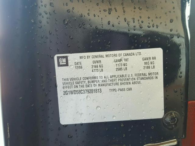 2G1WD58C379281813 - 2007 CHEVROLET IMPALA SUP 黑色 照片 10