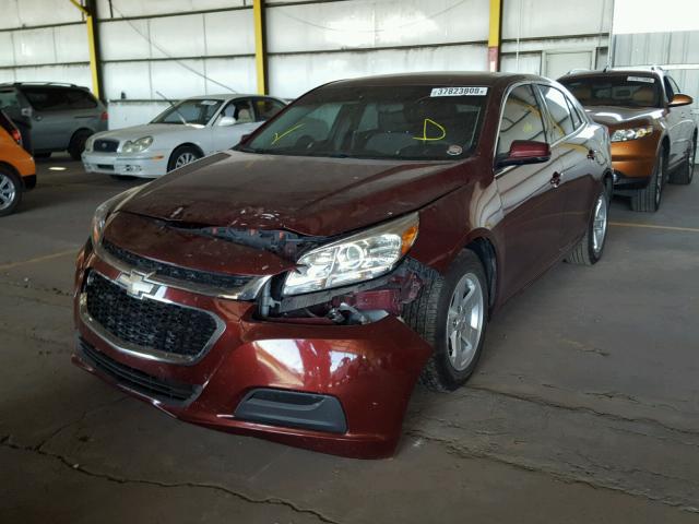 1G11C5SL8FF136987 - 2015 CHEVROLET MALIBU 1LT MAROON photo 2