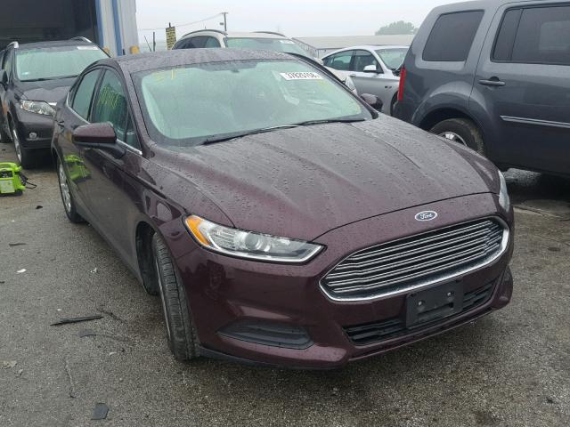 3FA6P0G74DR368766 - 2013 FORD FUSION S BURGUNDY photo 1