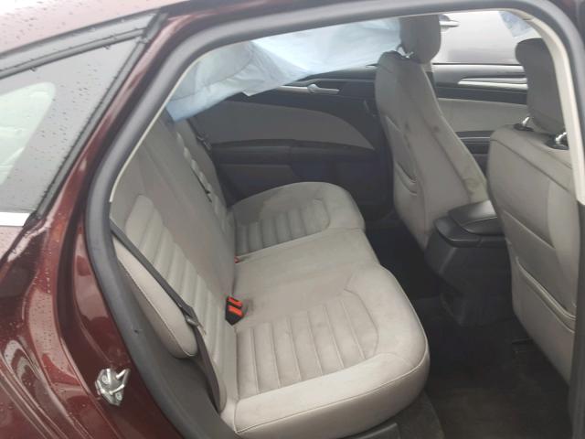 3FA6P0G74DR368766 - 2013 FORD FUSION S BURGUNDY photo 6