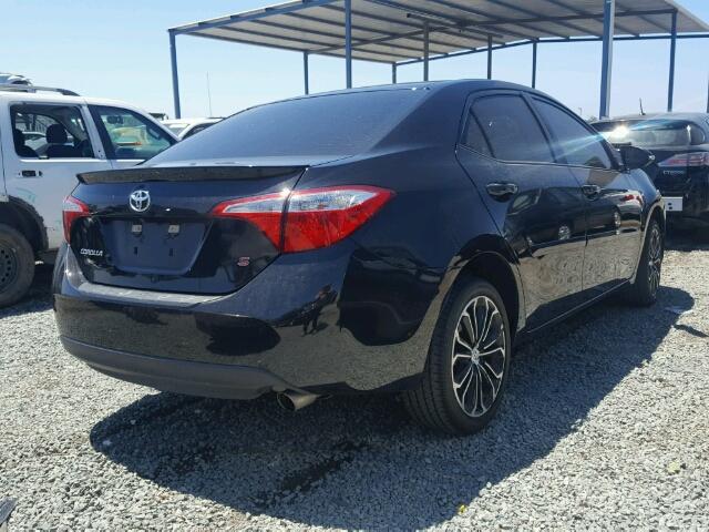 5YFBURHE2FP342551 - 2015 TOYOTA COROLLA L BLACK photo 4