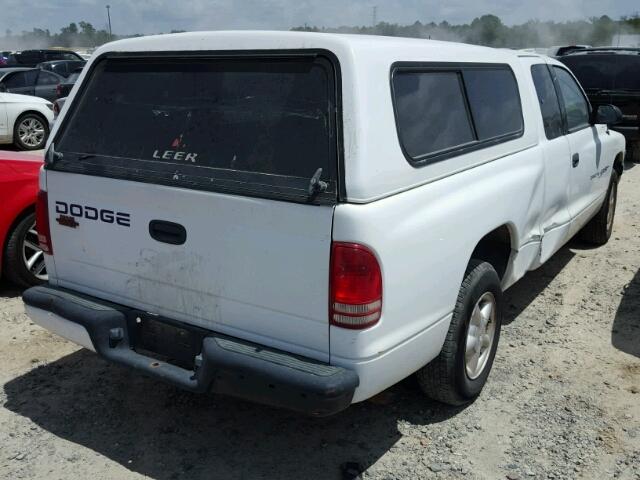 1B7GL22XXYS558031 - 2000 DODGE DAKOTA WHITE photo 4