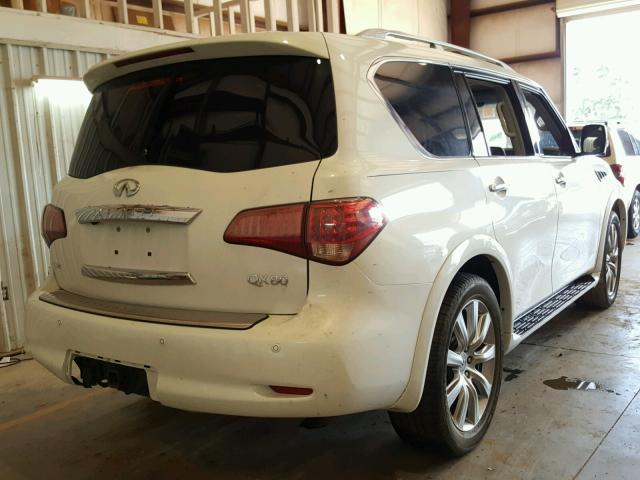 JN8AZ2NF5E9553916 - 2014 INFINITI QX80 WHITE photo 4