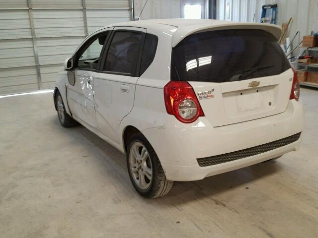 KL1TD6DE0BB127355 - 2011 CHEVROLET AVEO LS WHITE photo 3