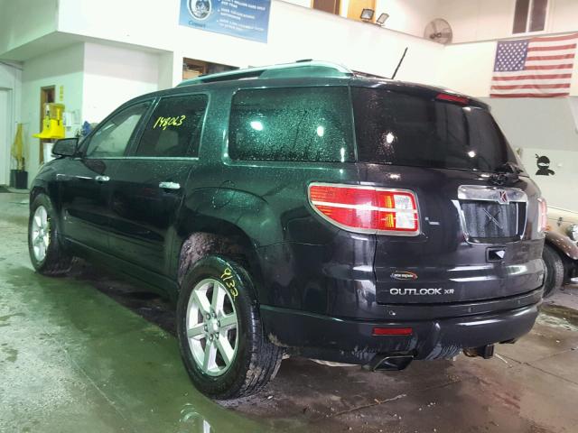 5GZEV33728J280011 - 2008 SATURN OUTLOOK XR შავი ფოტო 3