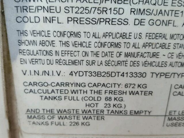 4YDT33B25DT413330 - 2013 KEYSTONE PASSPORT WHITE photo 10