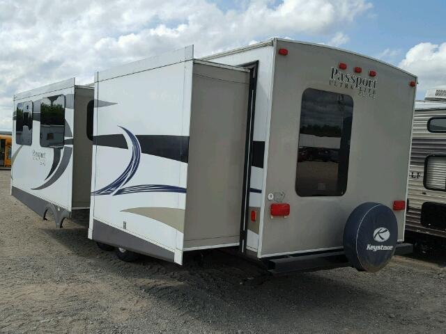 4YDT33B25DT413330 - 2013 KEYSTONE PASSPORT WHITE photo 3