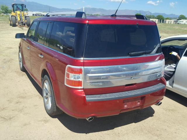 2FMHK6D80EBD30612 - 2014 FORD FLEX LIMIT RED photo 3